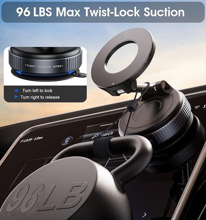 Vacuum Magnetic Suction Car Phone Holder