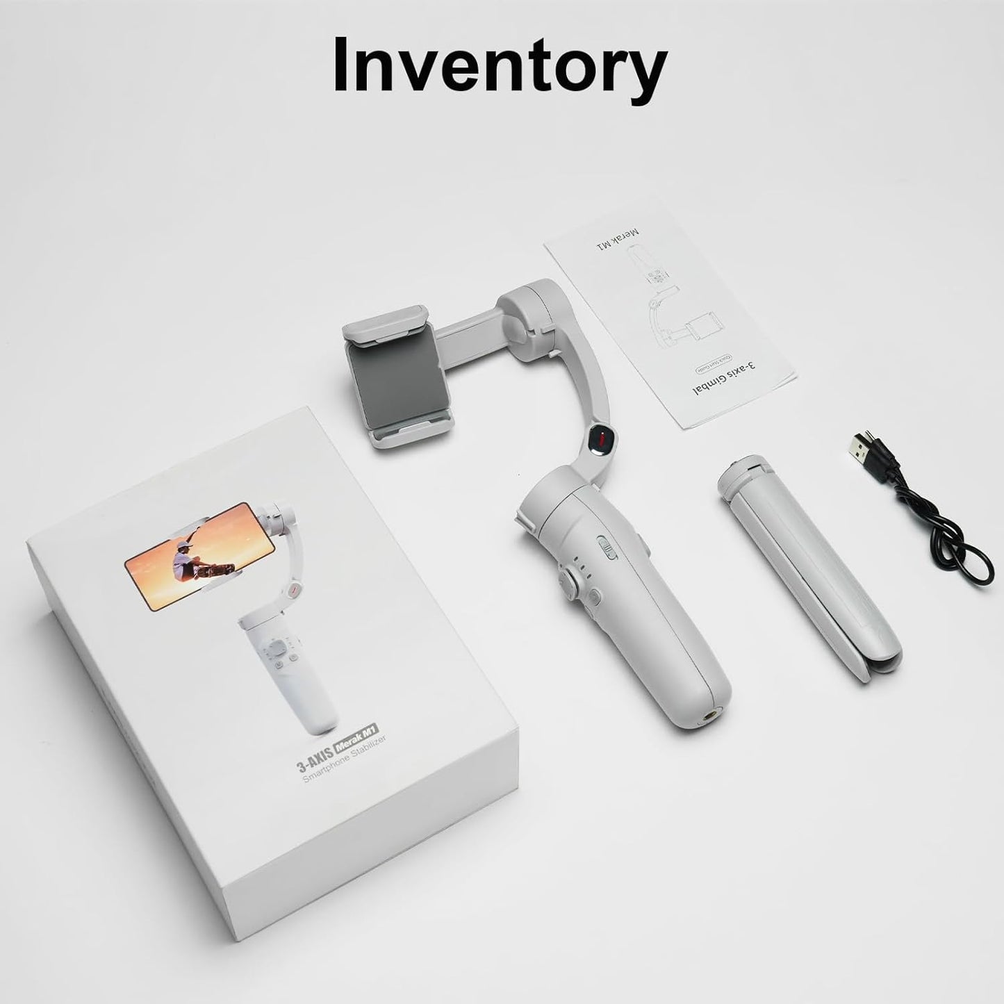 M1 Foldable 3-Axis Gimbal Stabilizer | Advanced Gyroscope | Shake-Free Footage | Object Tracking | Panoramic, Time-Lapse & Slow-Motion | 2500mAh Battery | Ideal for Vlogging & Travel