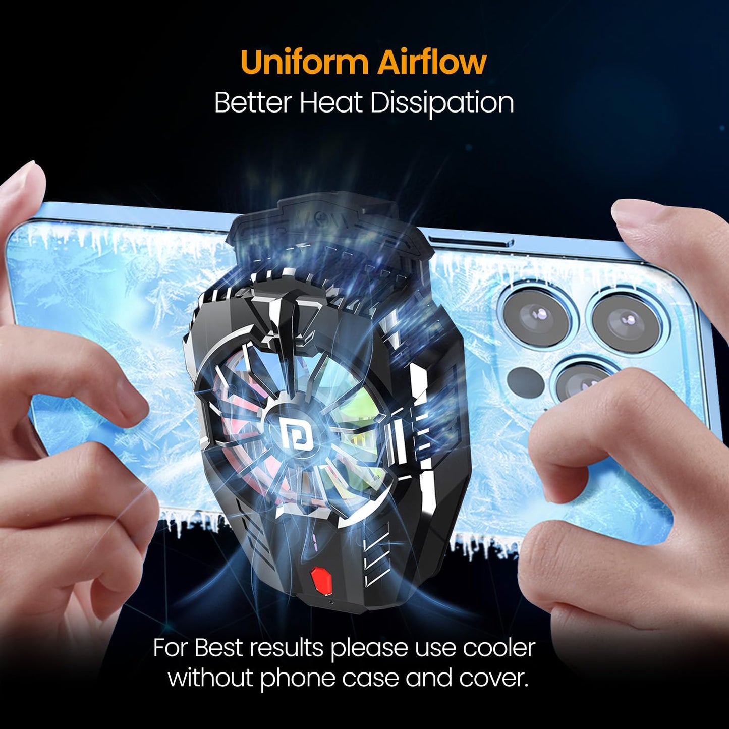 Portronics Cool Pulse Instant Mobile Cooling Fan for Gamer with Radiator Cooling Technology Gaming Accessory Kit (Black, For Android, iOS)