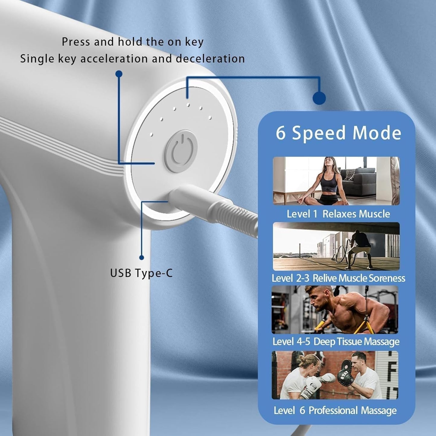 SHOPLINK Massager Machine for Body Pain | Mini Body Massage Gun for Deep Tissue, Muscle & Pain Relief | Handheld, Battery Powered Massager for Neck,...
