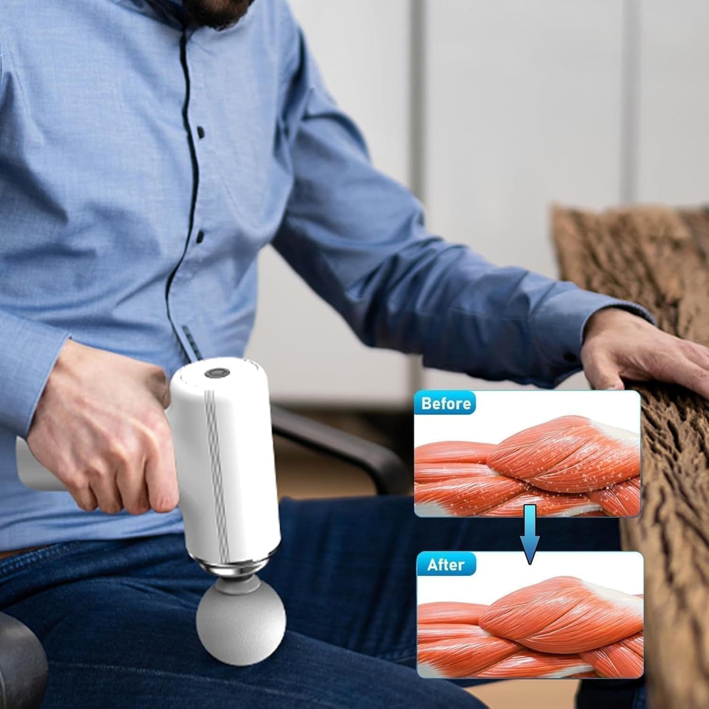 SHOPLINK Massager Machine for Body Pain | Mini Body Massage Gun for Deep Tissue, Muscle & Pain Relief | Handheld, Battery Powered Massager for Neck,...