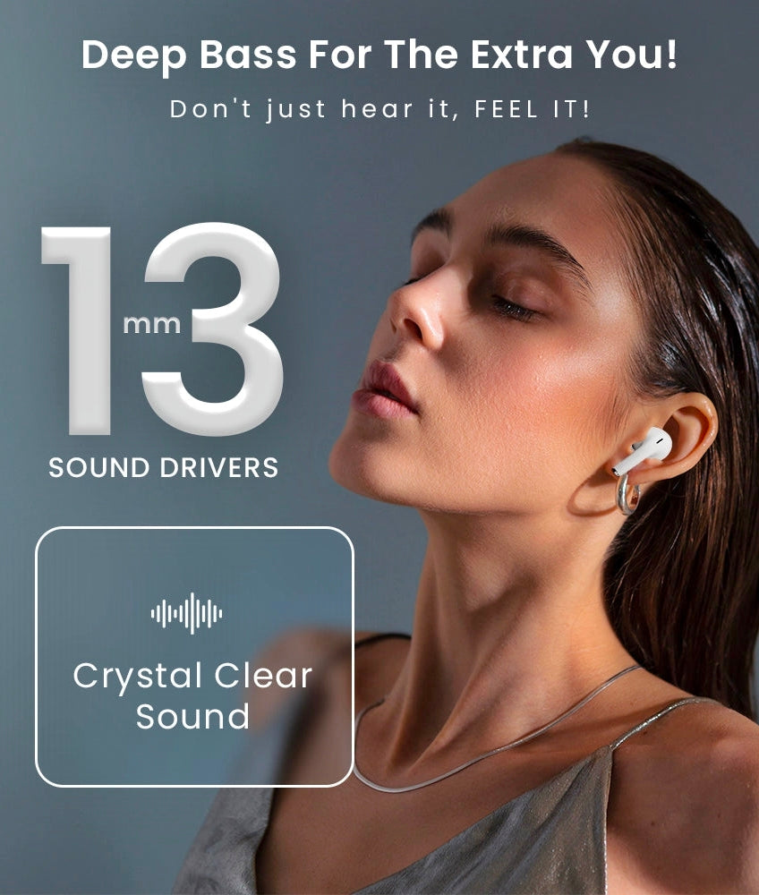 MORBI™ Touch Screen TWS Earbuds with 32 db ANC + ENC. (3 Months Warranty)