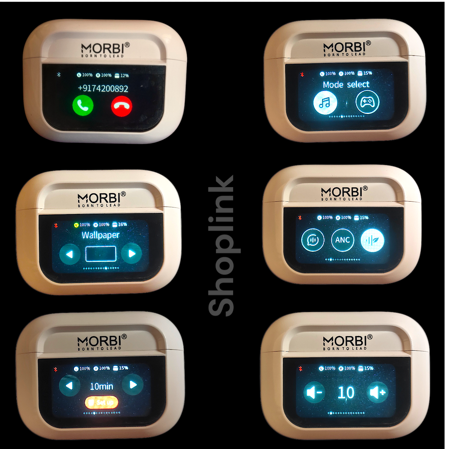 MORBI™ Touch Screen TWS Earbuds with 32 db ANC + ENC. (3 Months Warranty)