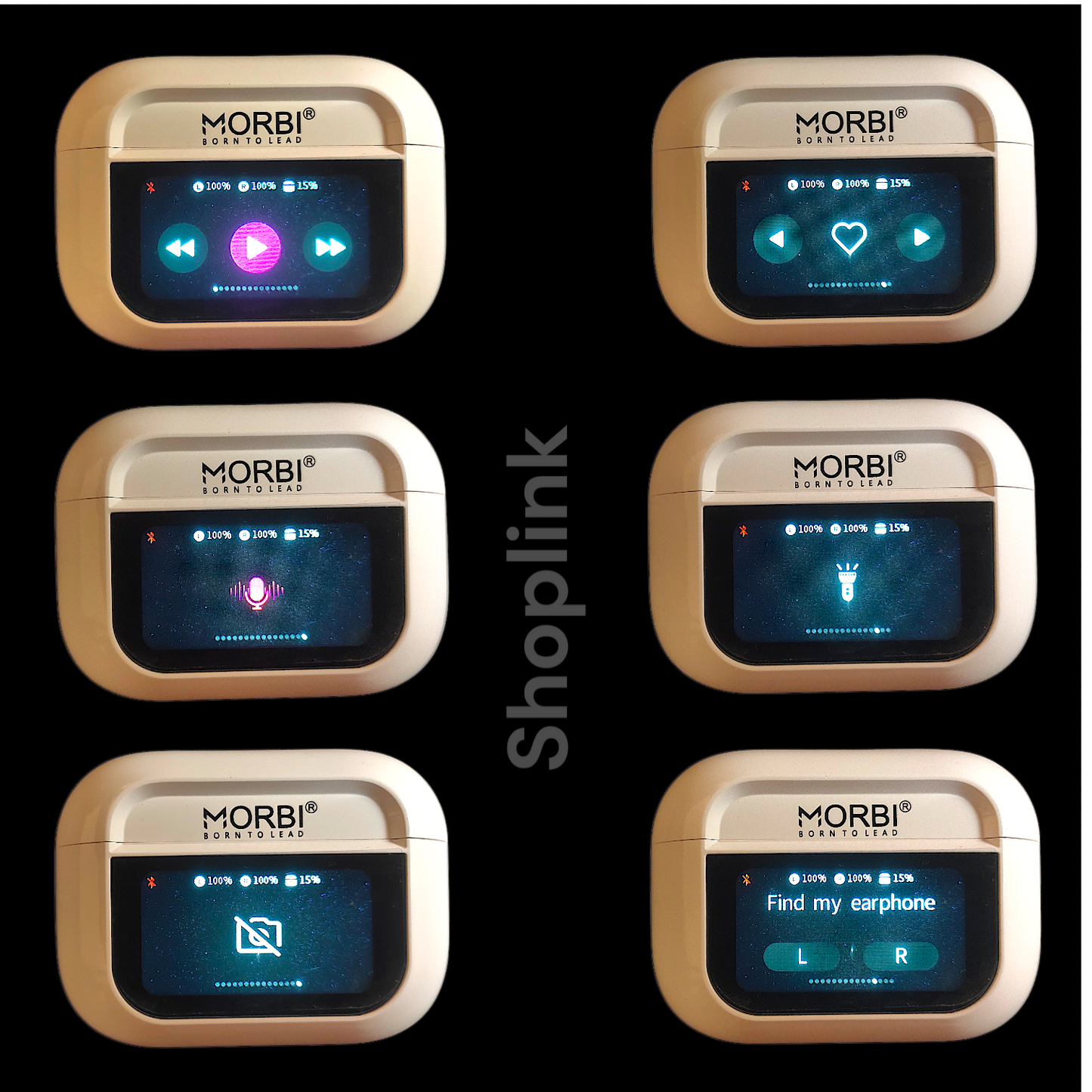 MORBI™ Touch Screen TWS Earbuds with 32 db ANC + ENC. (3 Months Warranty)