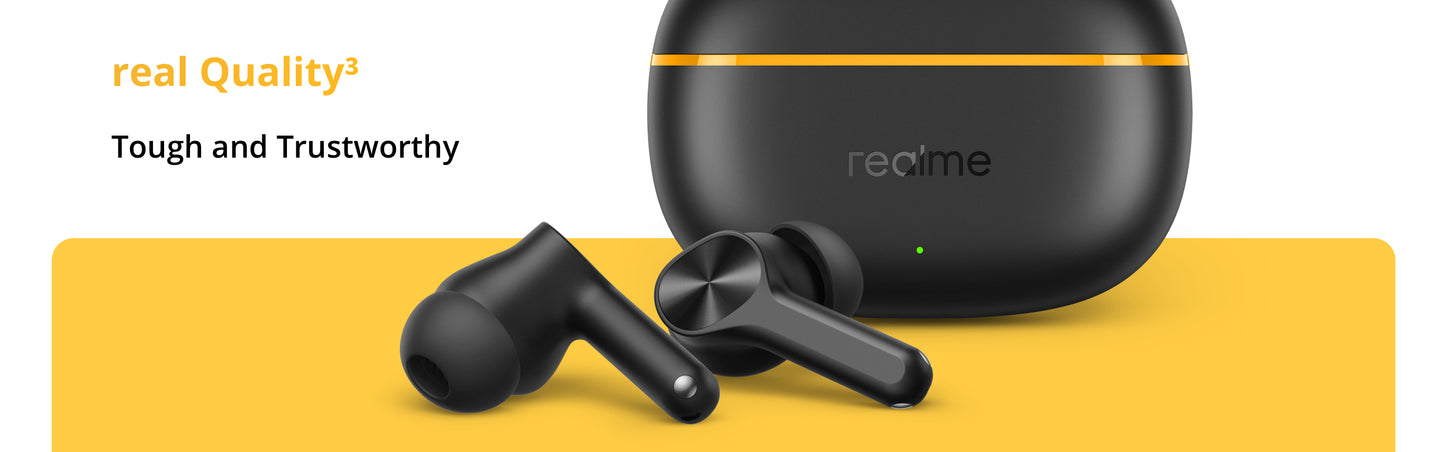 realme Buds T200 Lite Bluetooth in Ear Earbuds,4 Mic, AI ENC for Calls,48 Hours Total Playback with Fast Charging and Low Latency Gaming TWS,Google Fast Pair, with mic (Volt Black)