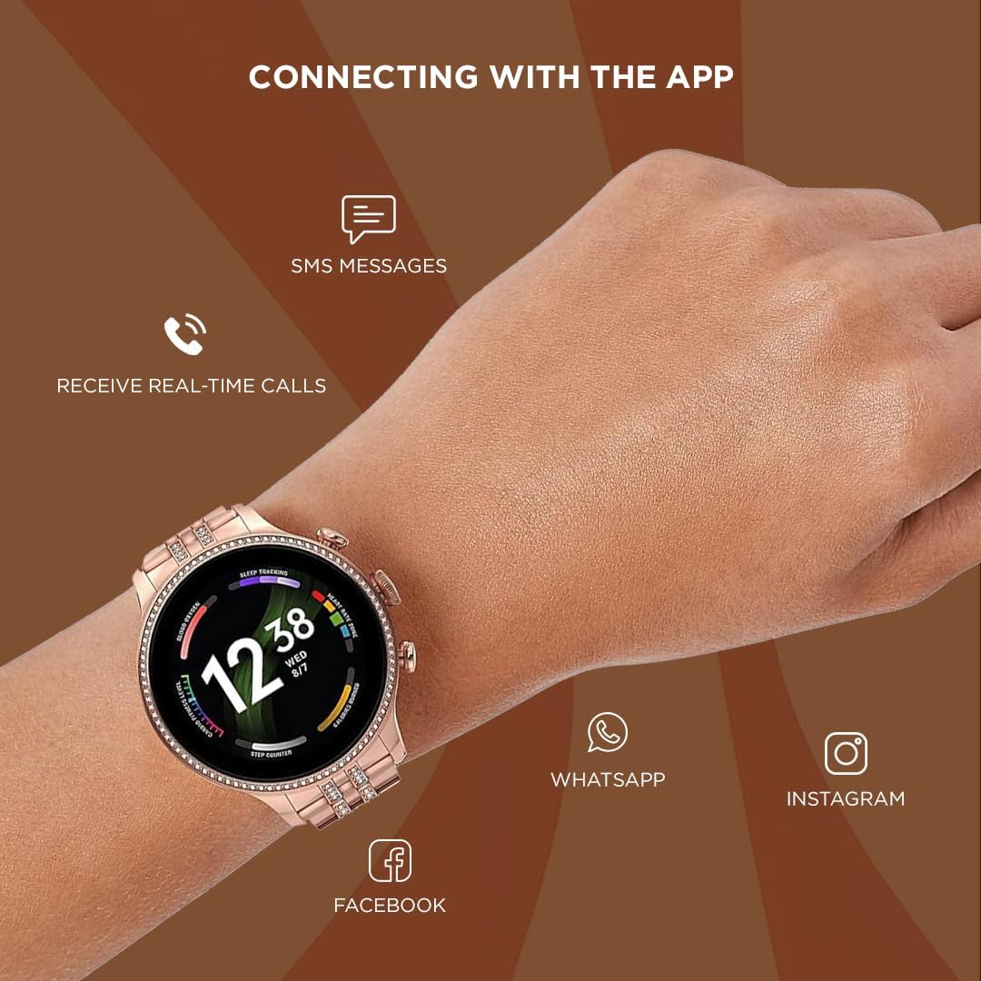 GEN 9 Smartwatch for Women with Metal Strap & HD Display, Bluetooth Calling, 100+ Watch Faces, Health Tracker, Sports Modes & IP67 Waterproof(Rose Gold)