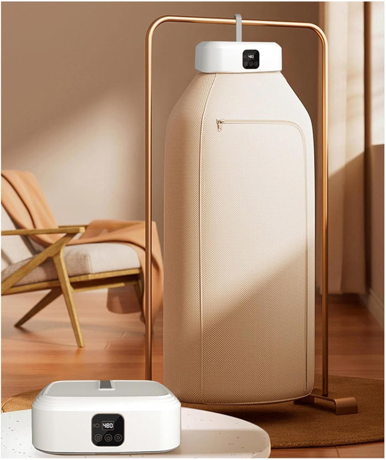 Mini Laundry Dryers with Remote Control,Portable Clothes Dryer,Small Compact Foldable Electric Drying Machine with Dry Bag for Travel,RV,Home,Apartment