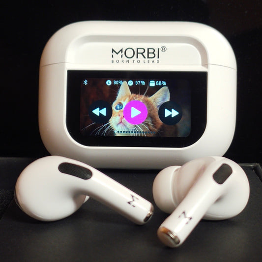 MORBI™ Touch Screen TWS  Earbuds with 32 db ANC + ENC.                                   (3 Months Warranty)