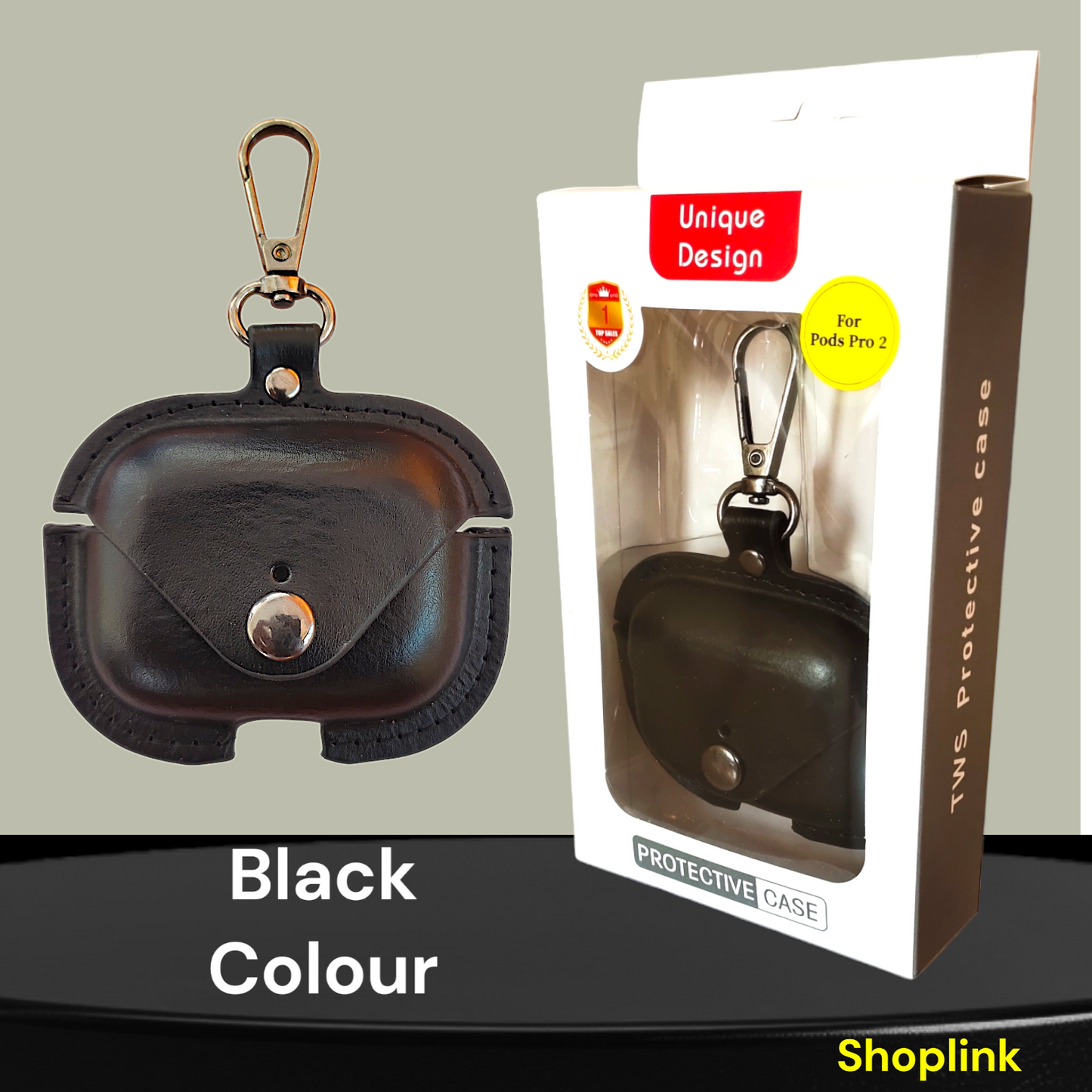 ShopLink Premium Luxury Leather Airpod Case cover